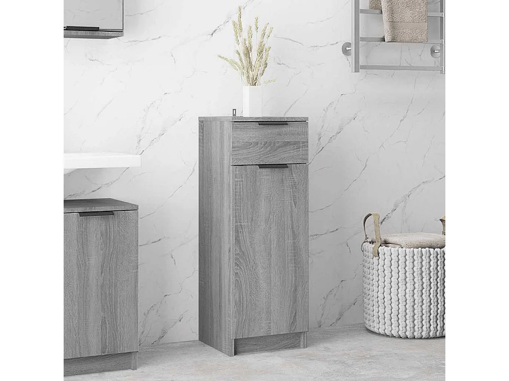 Armoire de bain Sonoma gris 32x34x90 cm Bois d'ingénierie