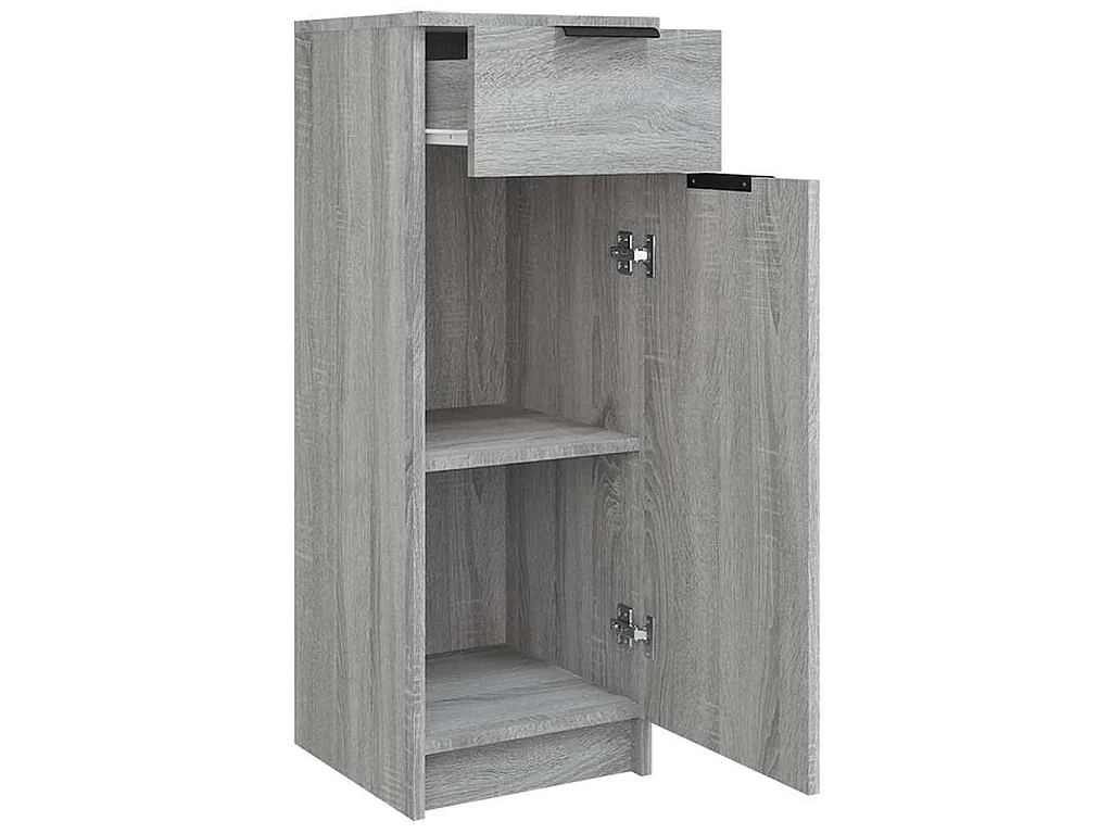 Badschrank Grau Sonoma 32x34x90 cm Holzwerkstoff