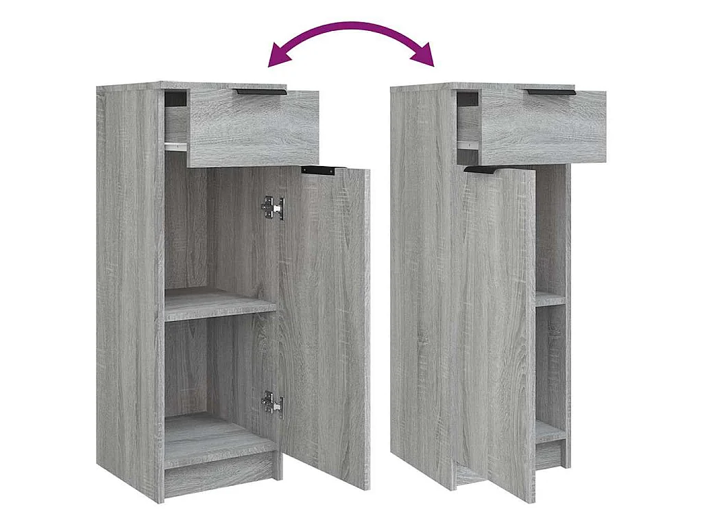 Badschrank Grau Sonoma 32x34x90 cm Holzwerkstoff