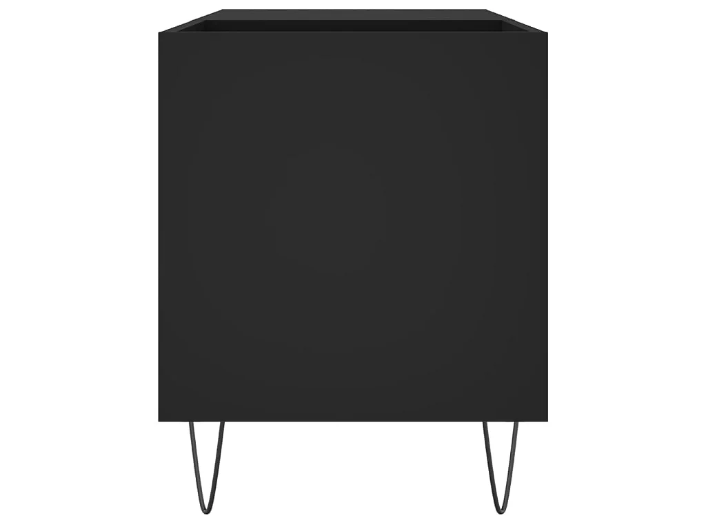 Armoire à disques noir 85x38x48 cm bois d'ingénierie