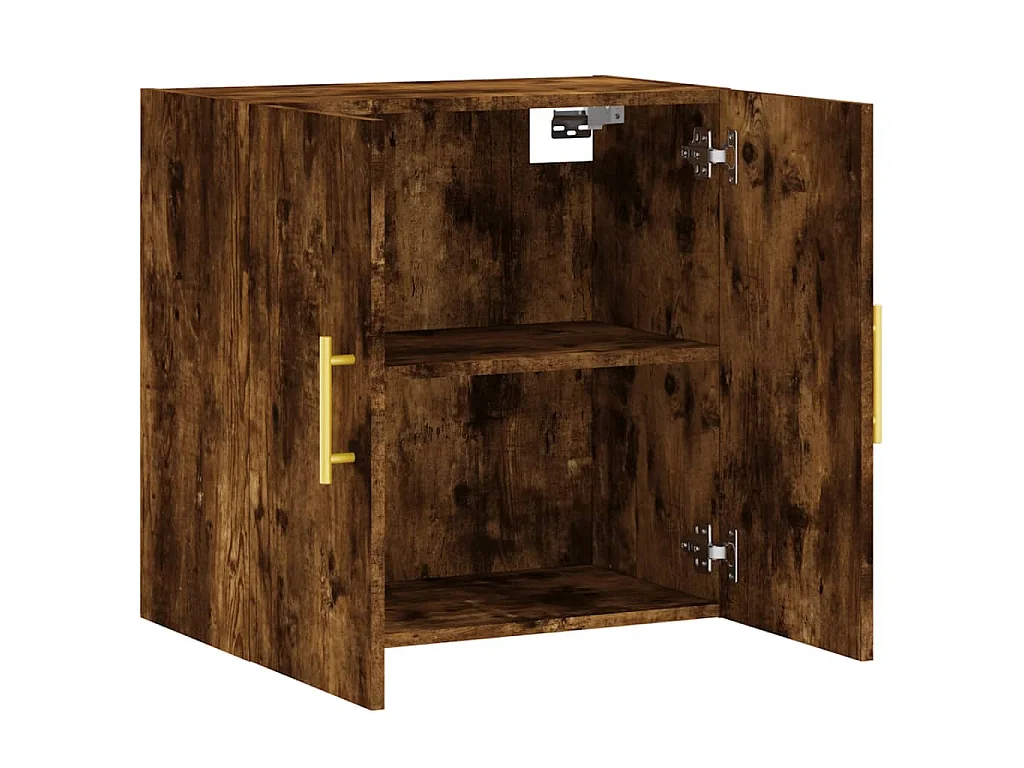 Armoire murale chêne fumé 60x31x60 cm bois d'ingénierie
