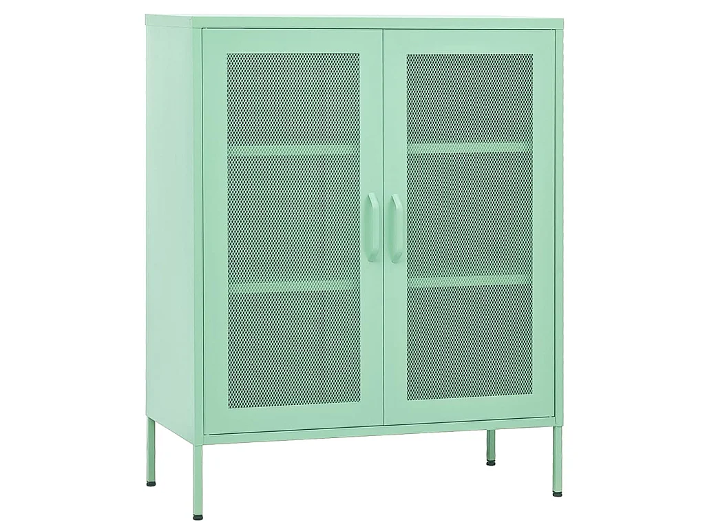 Armário de arrumação aço 80x35x101,5 cm verde-hortelã