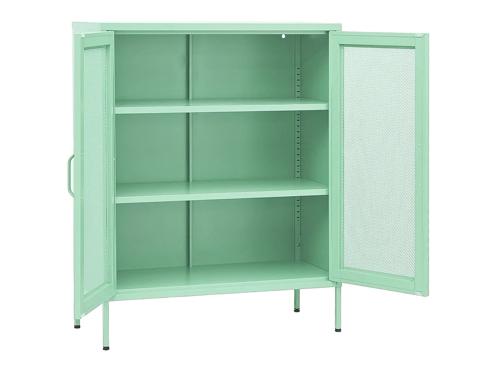 Armário de arrumação aço 80x35x101,5 cm verde-hortelã