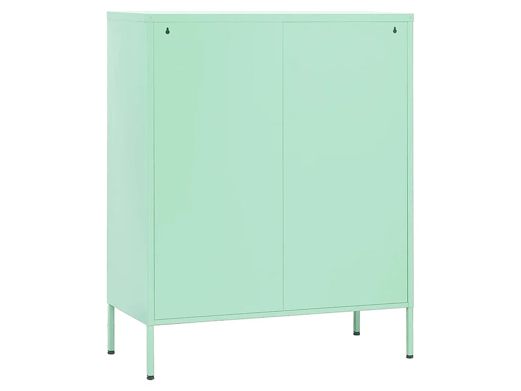 Armário de arrumação aço 80x35x101,5 cm verde-hortelã