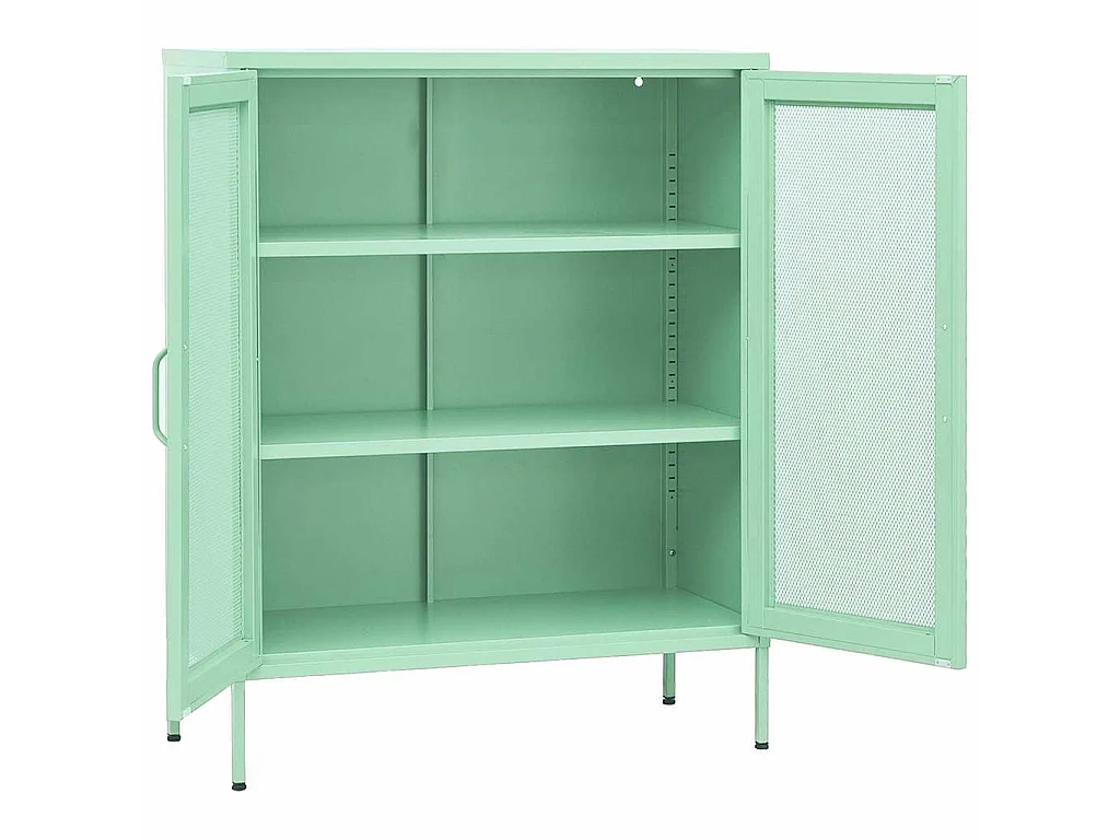 Armário de arrumação aço 80x35x101,5 cm verde-hortelã