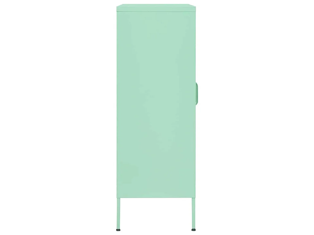 Armário de arrumação aço 80x35x101,5 cm verde-hortelã