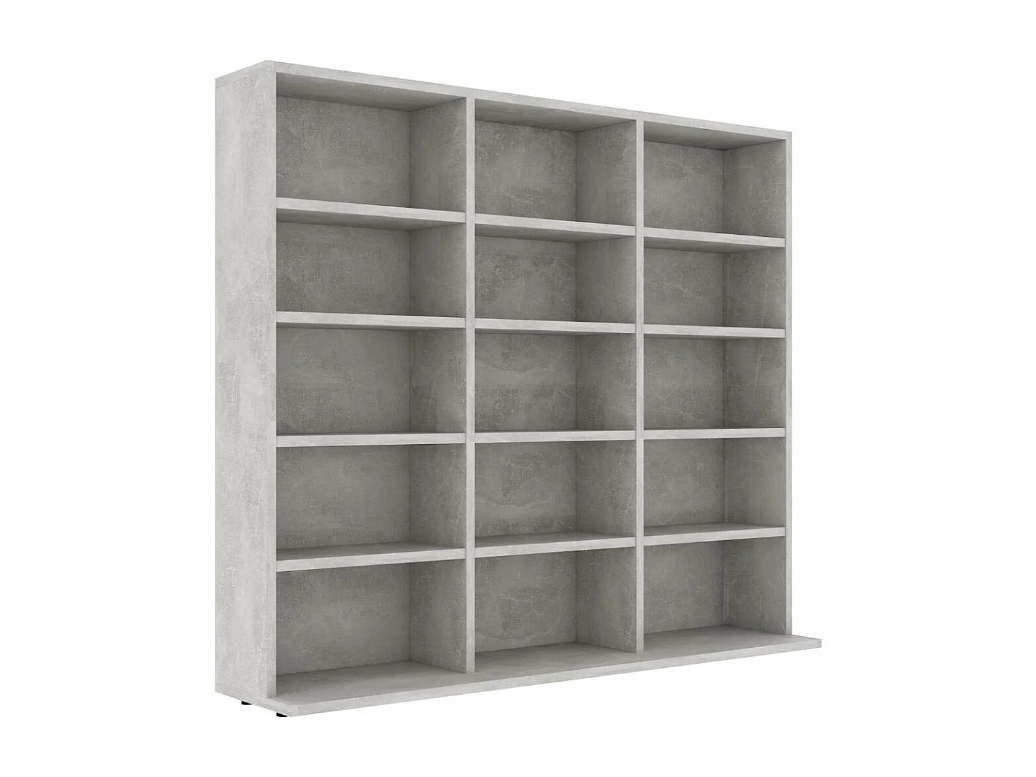 Estantería para CD contrachapada gris hormigón 100x23x89,5 cm