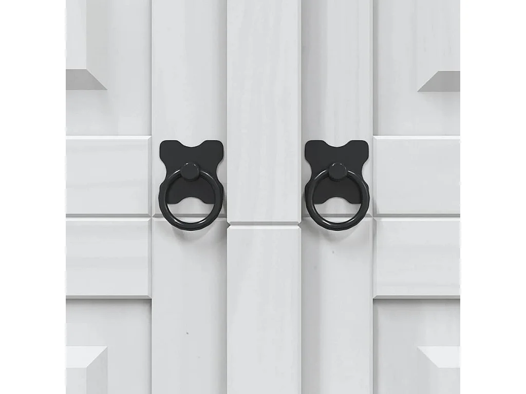 Aparador Corona Range de pino mexicano blanco 80x40x170 cm