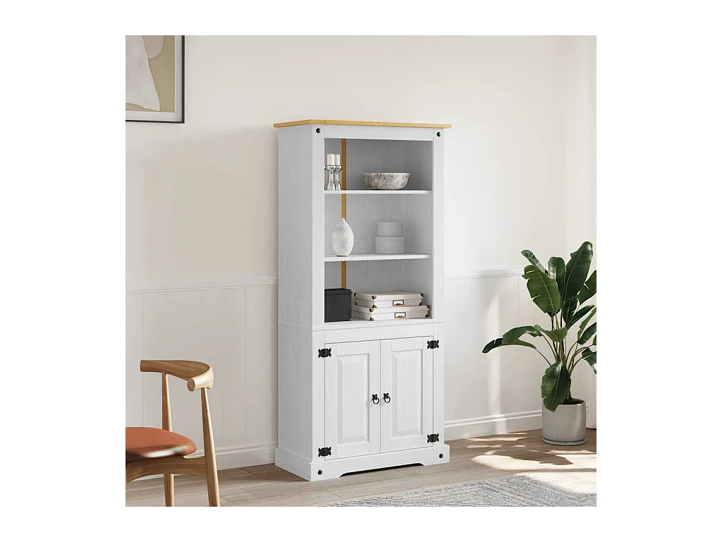 Placard Gamme Corona Pin mexicain Blanc 80x40x170 cm