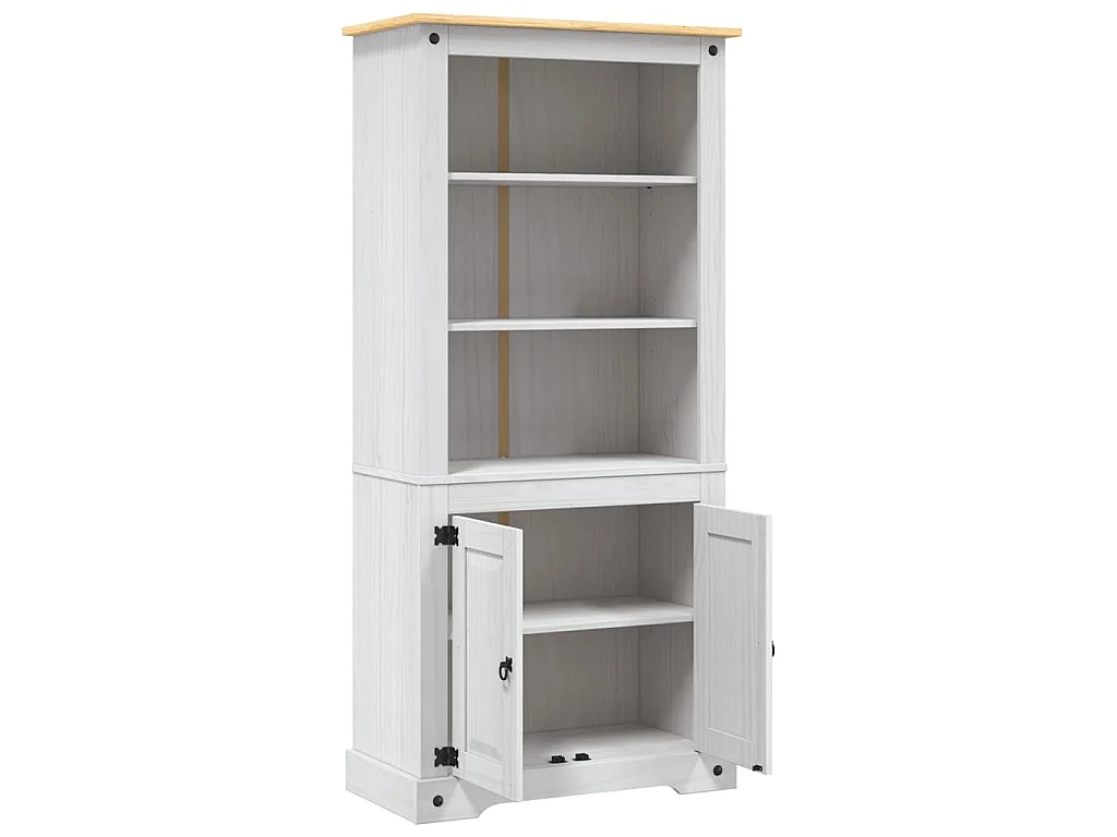 Wandkast 80x40x170 cm Mexicaans grenenhout Corona-stijl wit