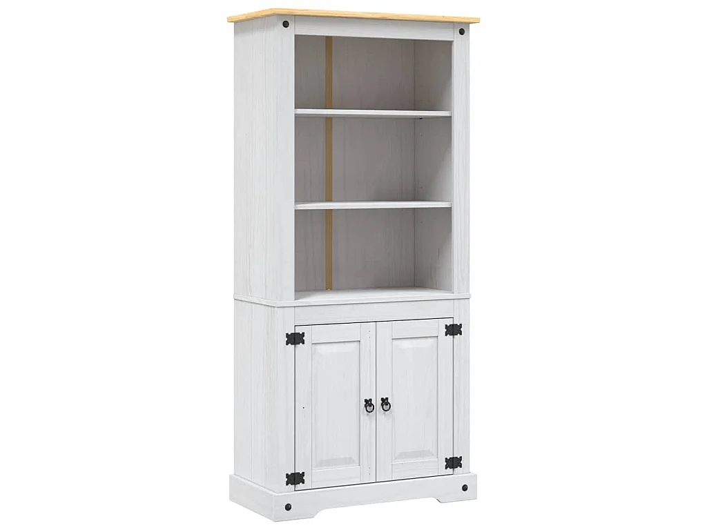 Wandkast 80x40x170 cm Mexicaans grenenhout Corona-stijl wit