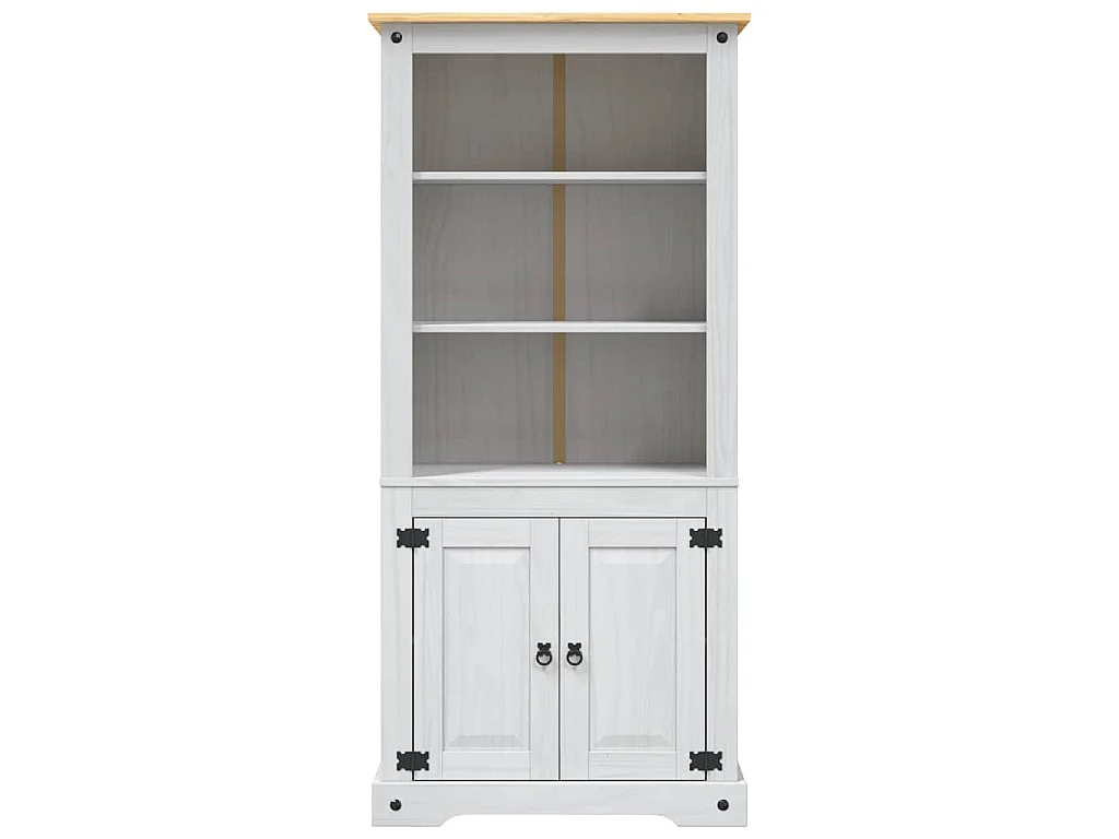 Wandkast 80x40x170 cm Mexicaans grenenhout Corona-stijl wit