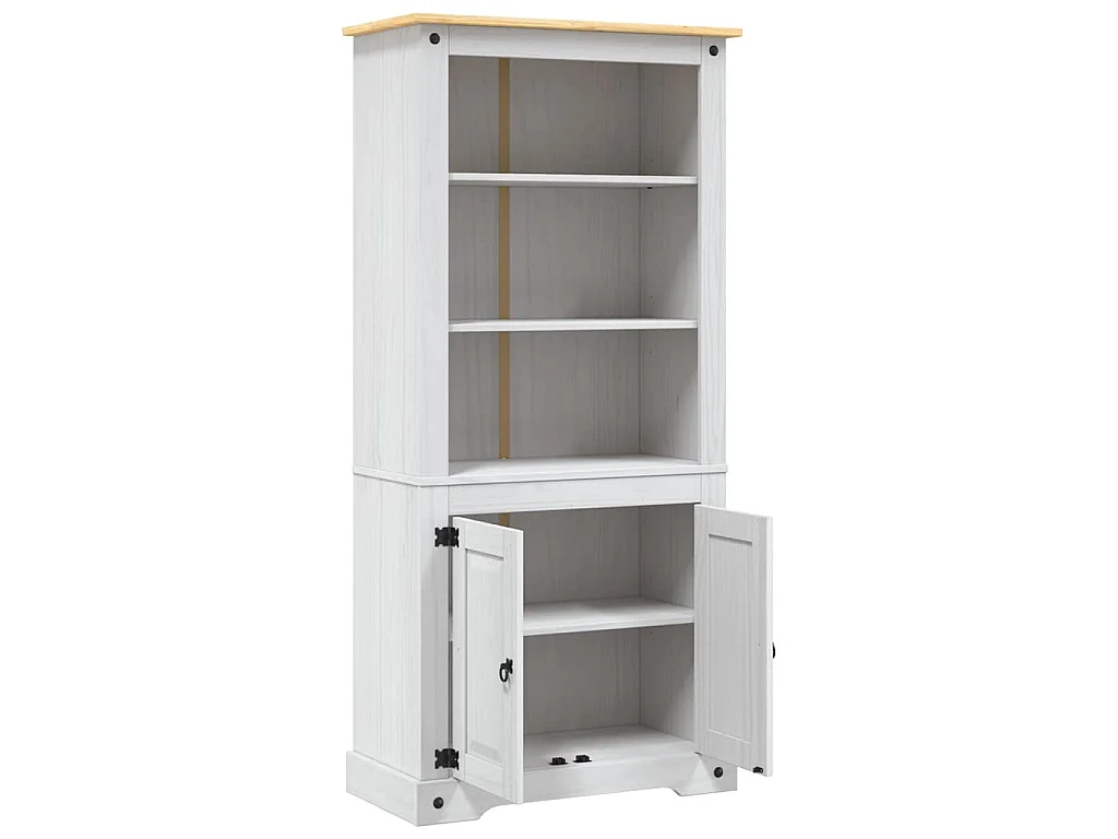 Wandkast 80x40x170 cm Mexicaans grenenhout Corona-stijl wit