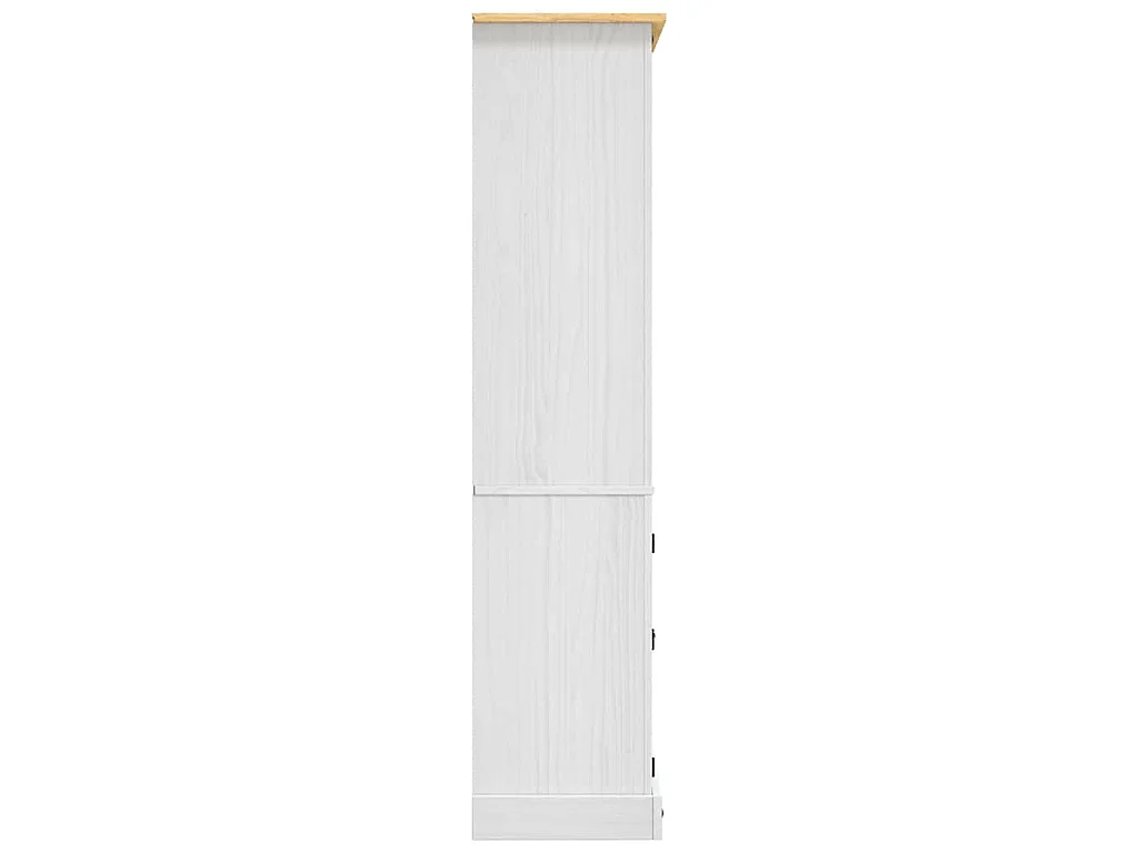 Wandkast 80x40x170 cm Mexicaans grenenhout Corona-stijl wit