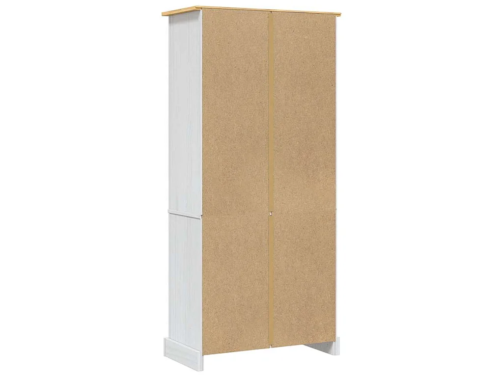 Wandkast 80x40x170 cm Mexicaans grenenhout Corona-stijl wit