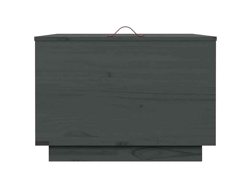 Cajas de almacenaje con tapa 3 pzas madera maciza pino gris