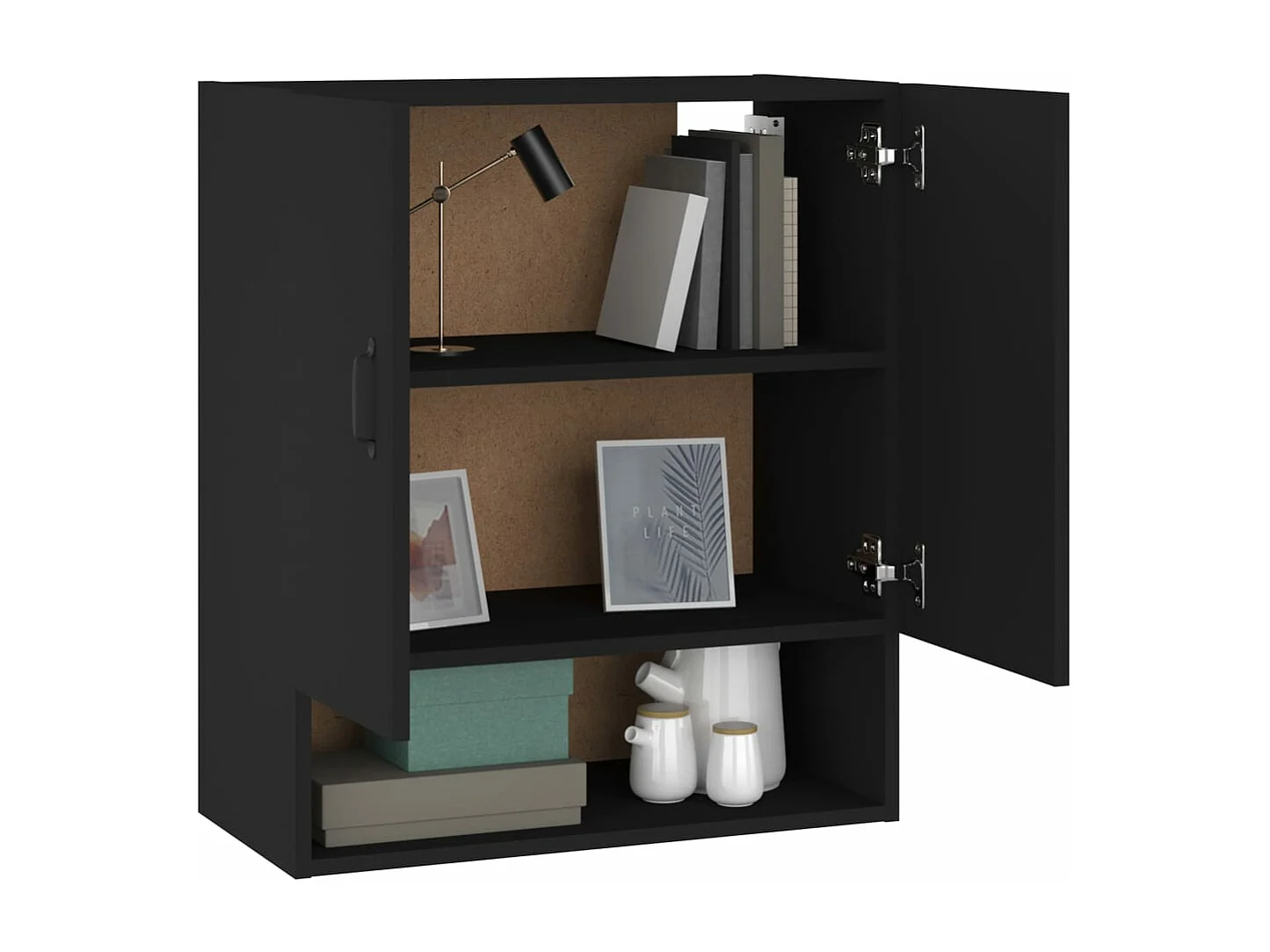 Armoire murale Noir 60x31x70 cm Bois d'ingénierie