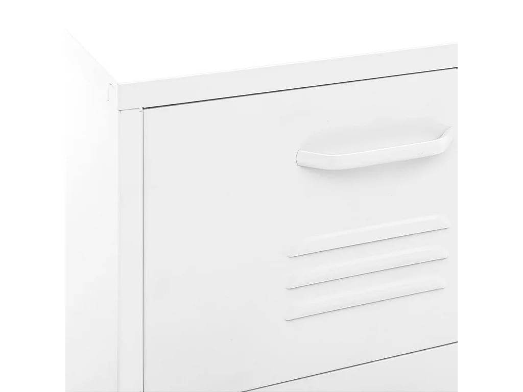 Lagerschrank Weiß 42,5x35x101,5 cm Stahl