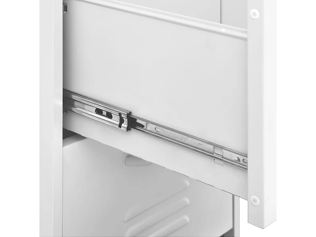 Lagerschrank Weiß 42,5x35x101,5 cm Stahl