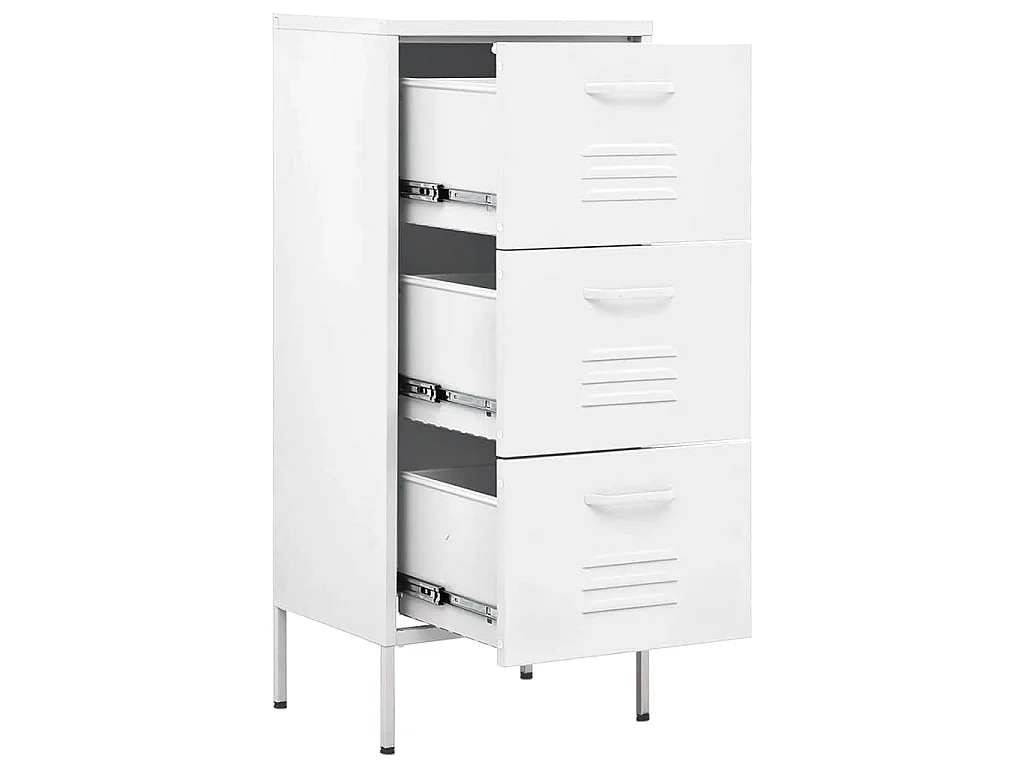 Armoire de rangement Blanc 42,5x35x101,5 cm Acier
