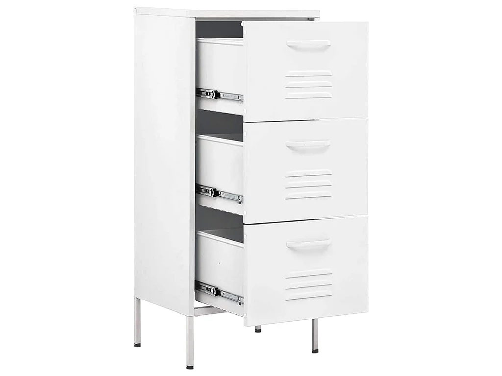 Armadietto Bianco 42,5x35x101,5 cm in Acciaio
