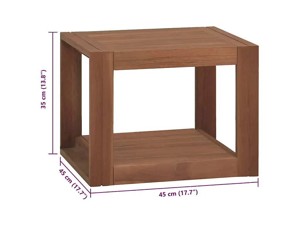Armoire murale de salle de bain 45x45x35 cm Bois de teck solide