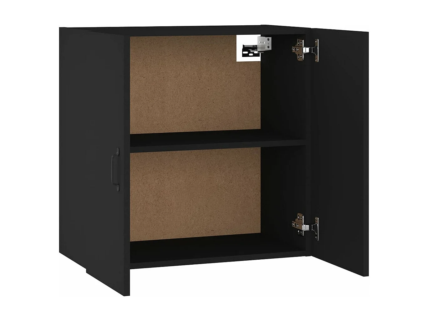 Armário parede 60x31x60 cm derivados de madeira preto