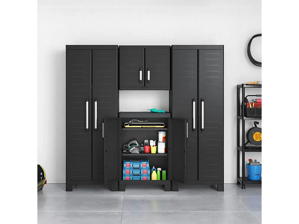 Armoire de rangement haute Detroit Noir