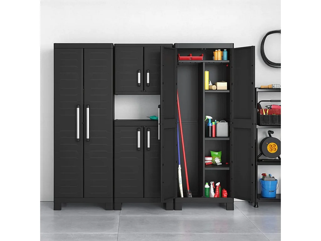 Armoire de rangement haute Detroit Noir