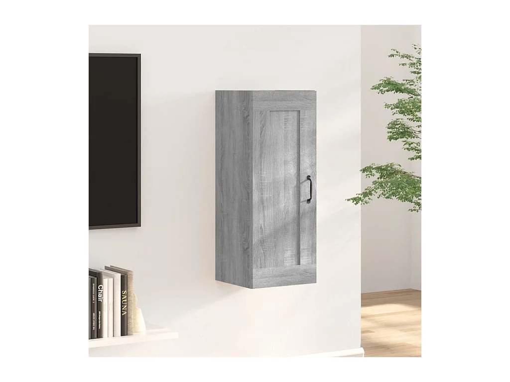 Armoire suspendue Sonoma gris 35x34x90 cm Bois d'ingénierie