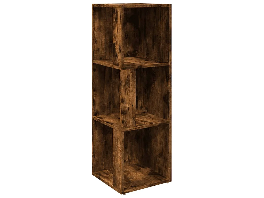 Eckregal Räuchereiche 33x33x100 cm Holzwerkstoff