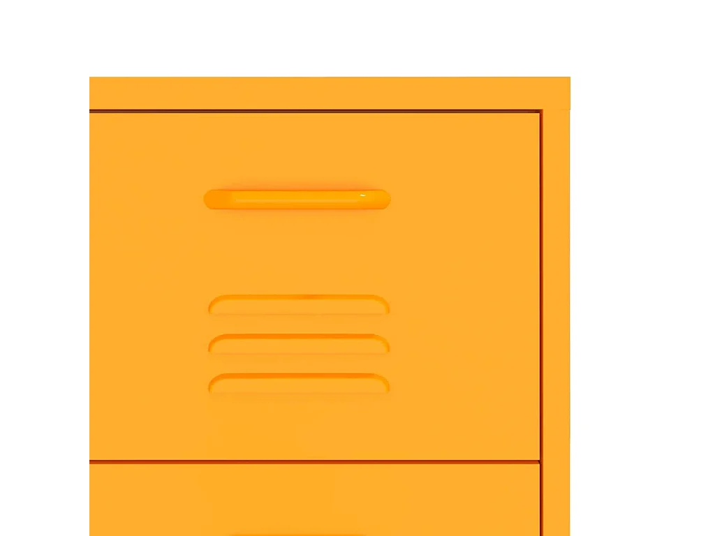 Armoire à tiroirs Jaune moutarde 80x35x101,5 cm Acier
