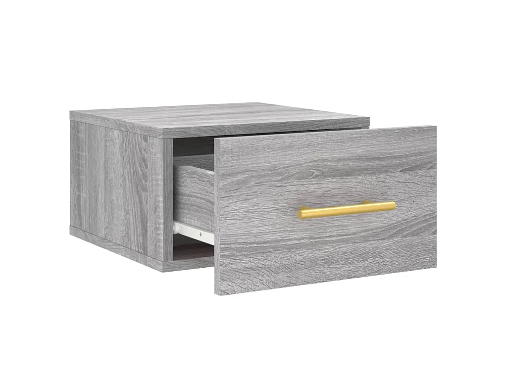Mesa de cabeceira montagem na parede cinzento sonoma 35x35x20cm
