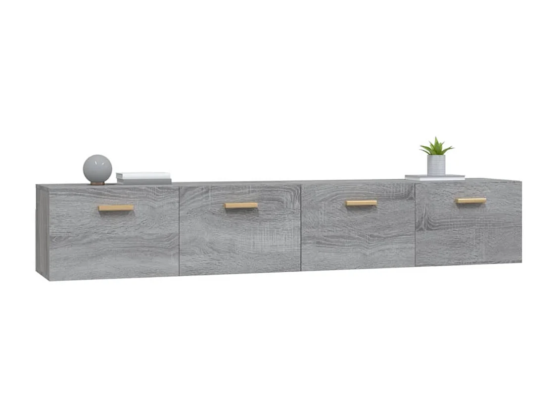 Wandschränke 2 Stk. Grau Sonoma 100x36,5x35 cm Holzwerkstoff