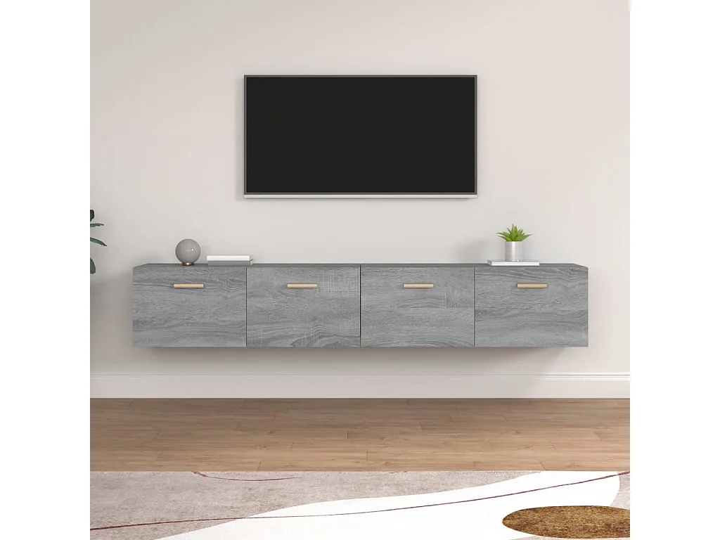 Armoires murales 2 pcs Sonoma gris 100x36,5x35 cm