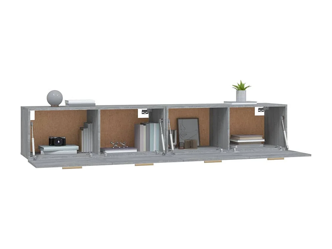 Armoires murales 2 pcs Sonoma gris 100x36,5x35 cm