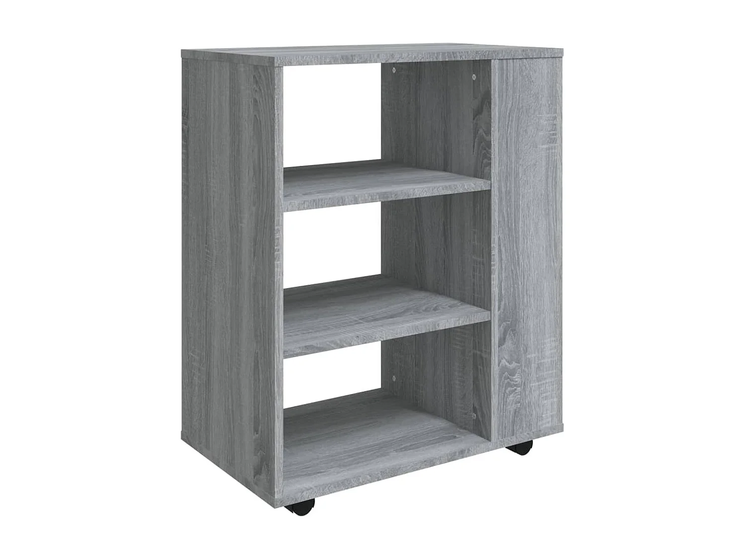 Móvel com rodas 60x35x75 cm derivados de madeira sonoma cinza