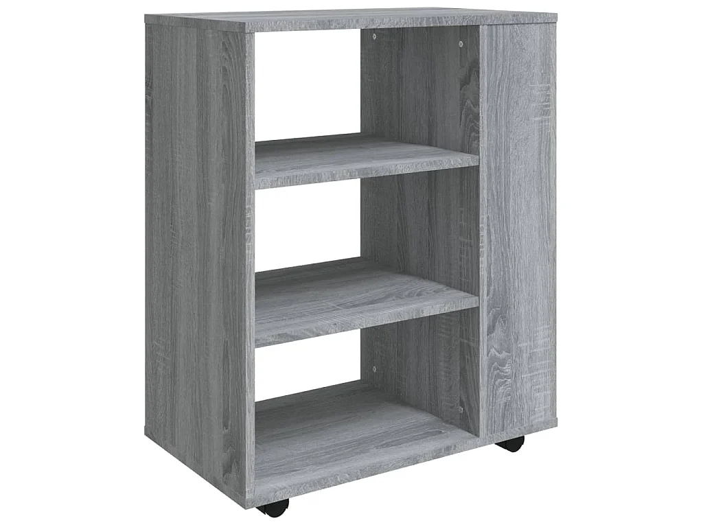 Rollschrank Grau Sonoma 60x35x75 cm Holzwerkstoff