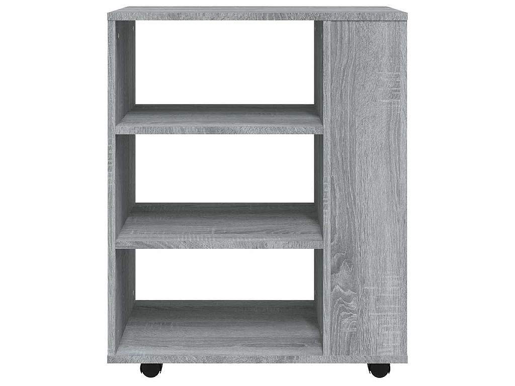 Armoire roulante Sonoma gris 60x35x75 cm Bois d'ingénierie