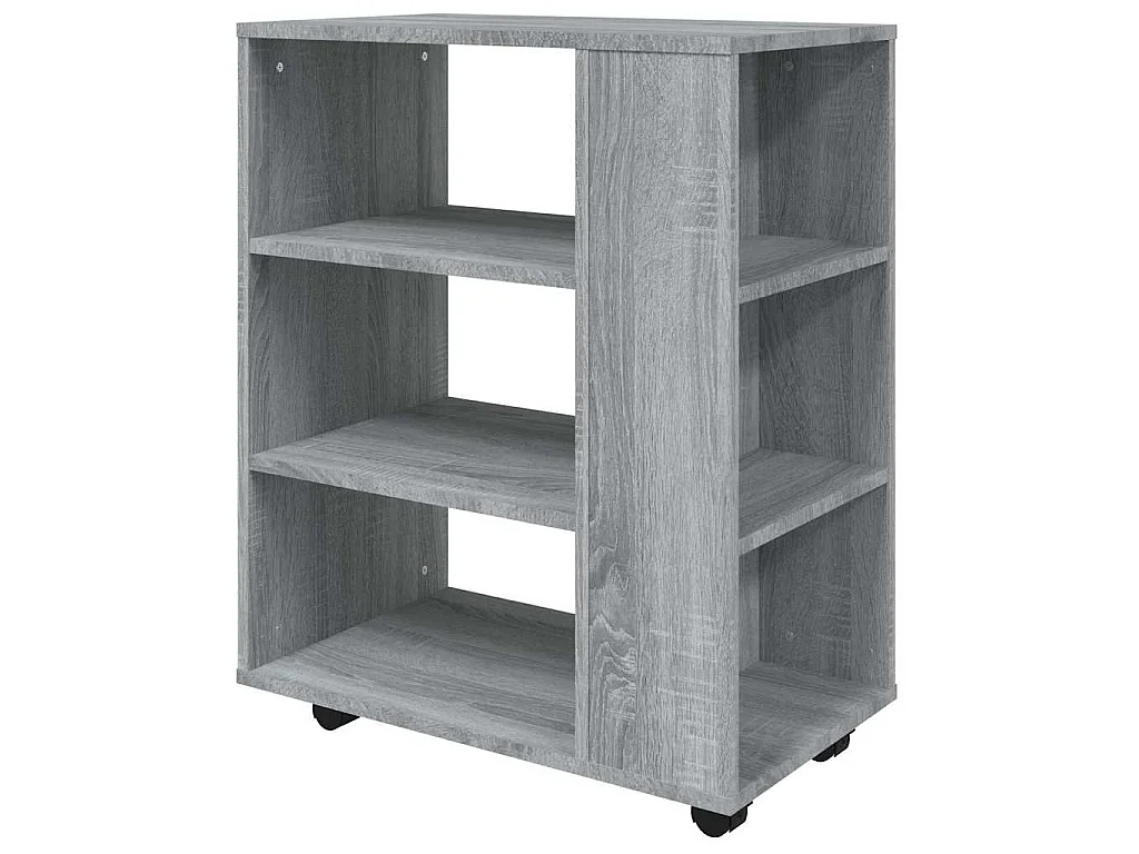 Armoire roulante Sonoma gris 60x35x75 cm Bois d'ingénierie