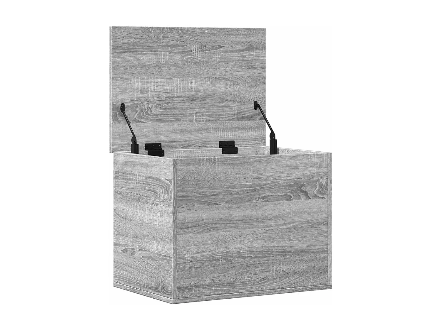 Opbergbox 60x42x46 cm bewerkt hout grijs sonoma eikenkleurig