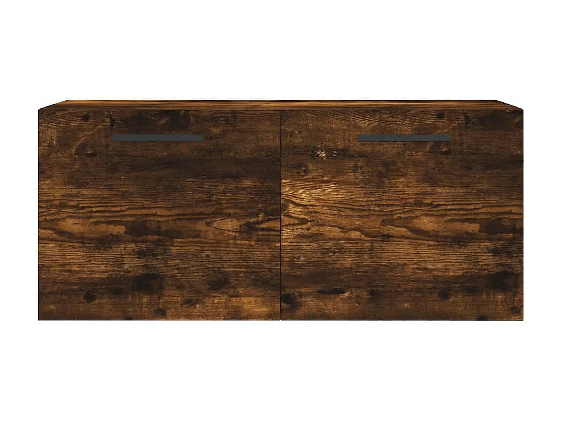 Wandkast 80x36,5x35 cm bewerkt hout gerookt eikenkleurig