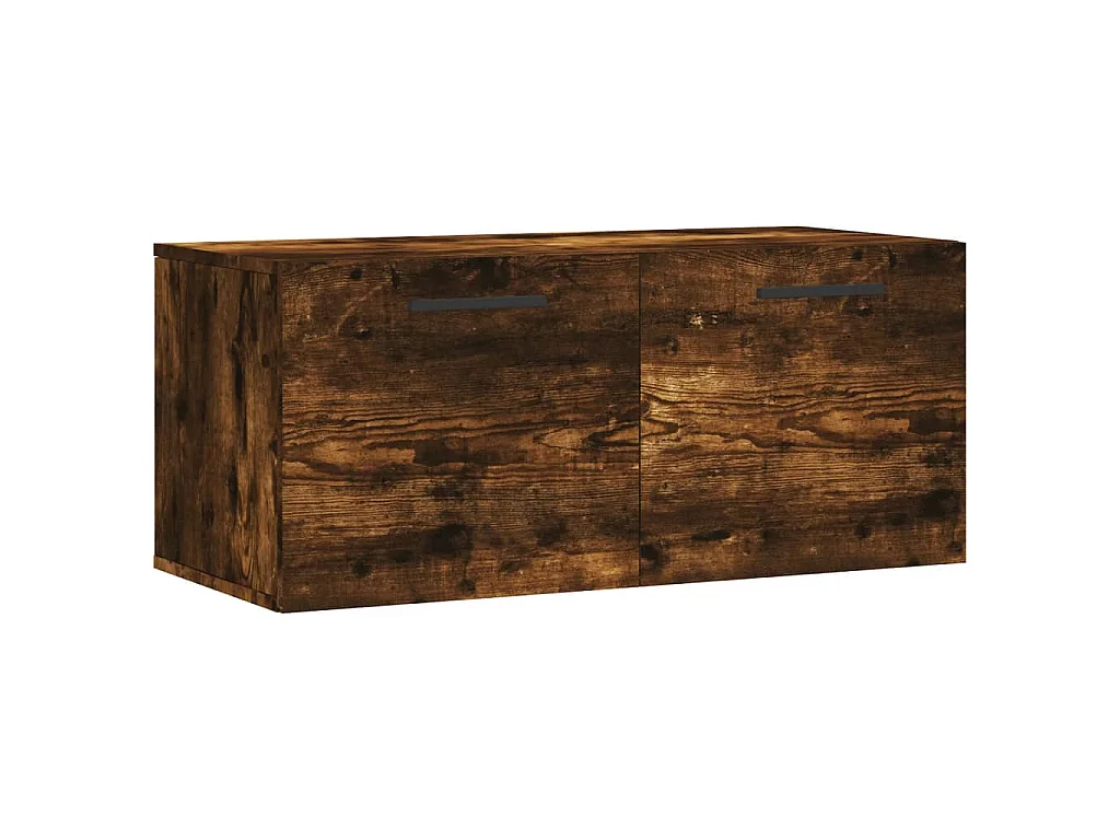 Mobile a Parete Rovere Fumo 80x36,5x35 cm in Legno Multistrato