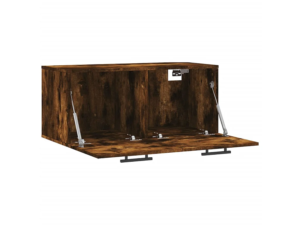 Mobile a Parete Rovere Fumo 80x36,5x35 cm in Legno Multistrato
