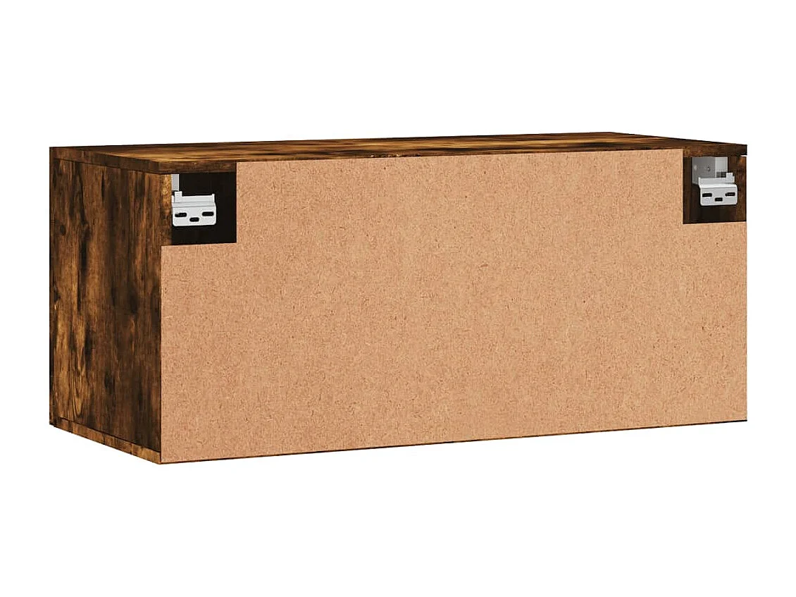 Mobile a Parete Rovere Fumo 80x36,5x35 cm in Legno Multistrato