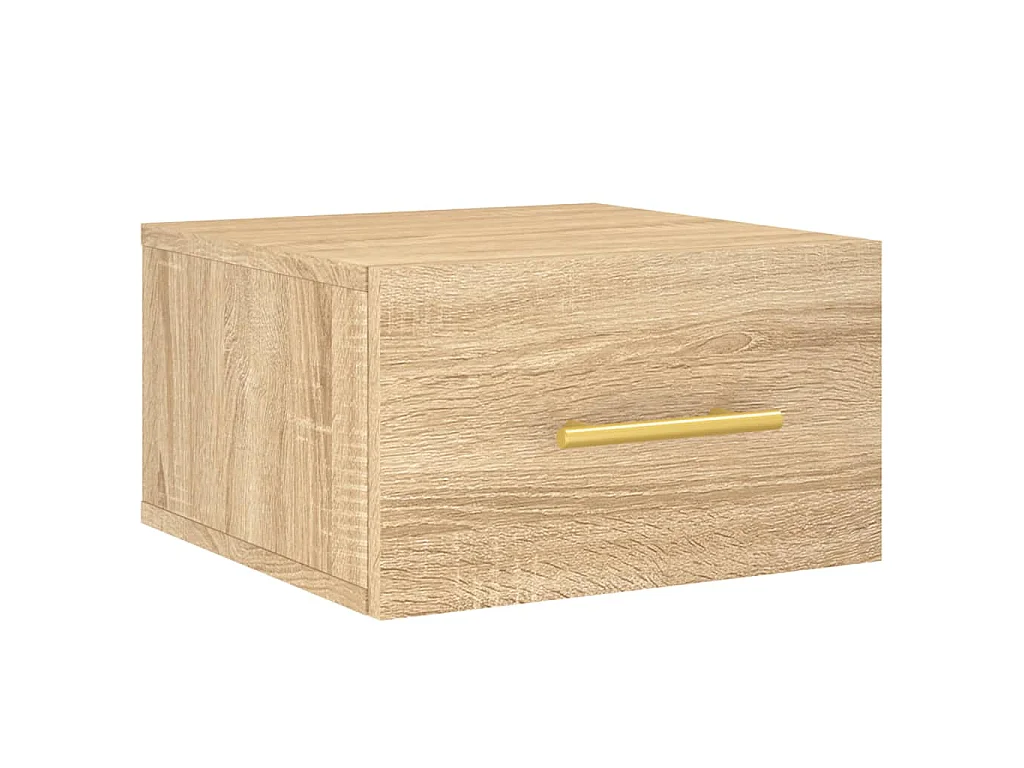 Wand-Nachttische 2 Stk. Sonoma-Eiche 35x35x20 cm