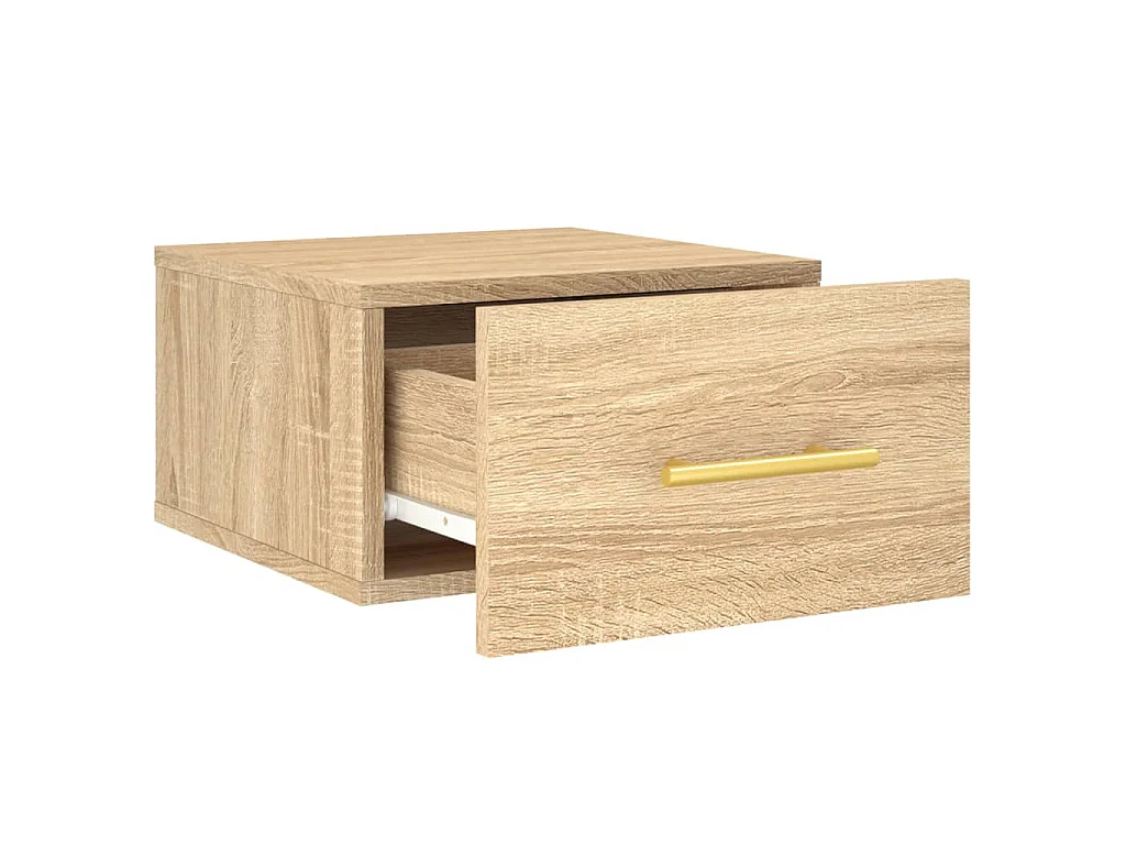 Wand-Nachttische 2 Stk. Sonoma-Eiche 35x35x20 cm