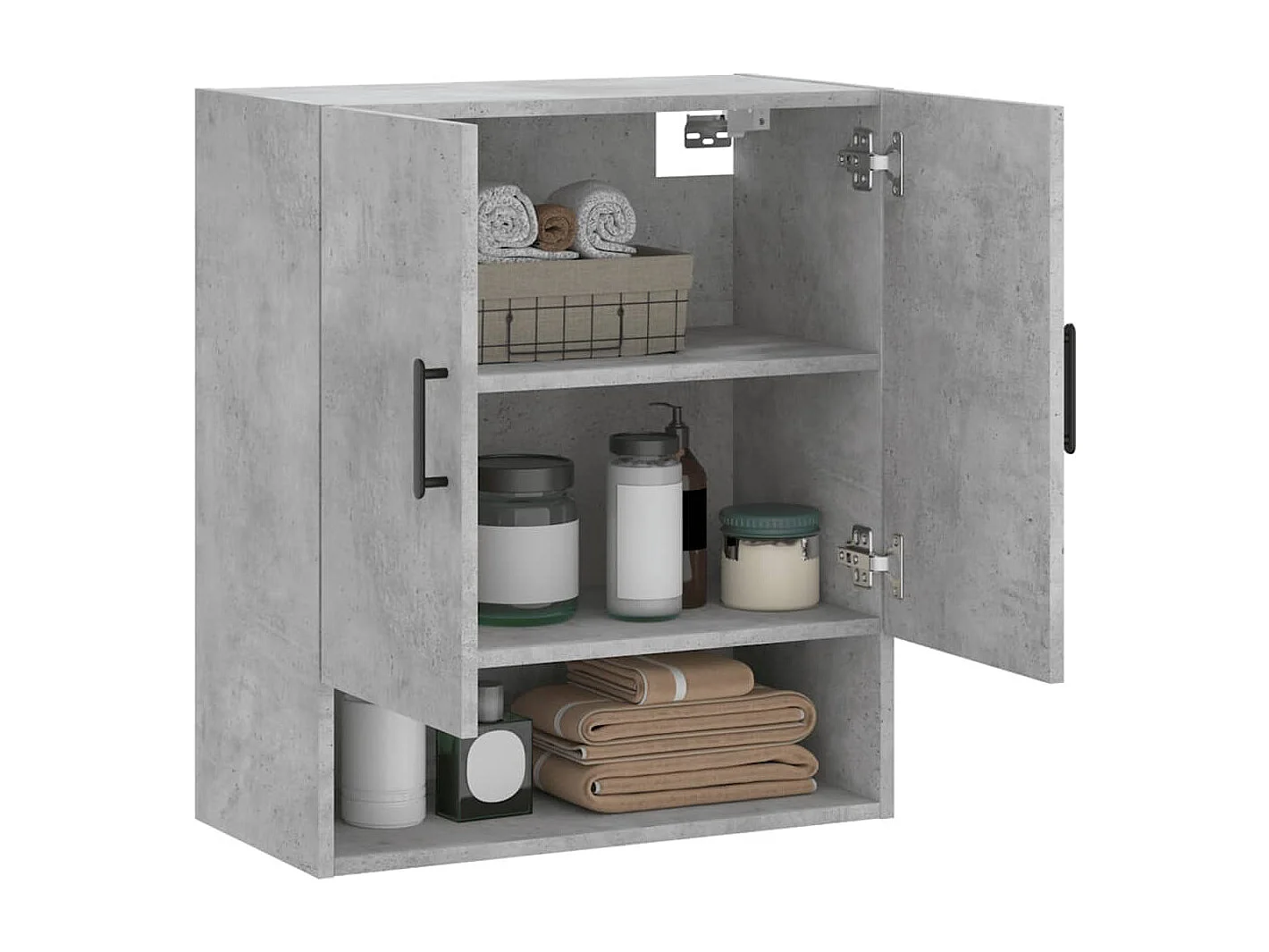 Armoire murale gris béton 60x31x70 cm bois d'ingénierie