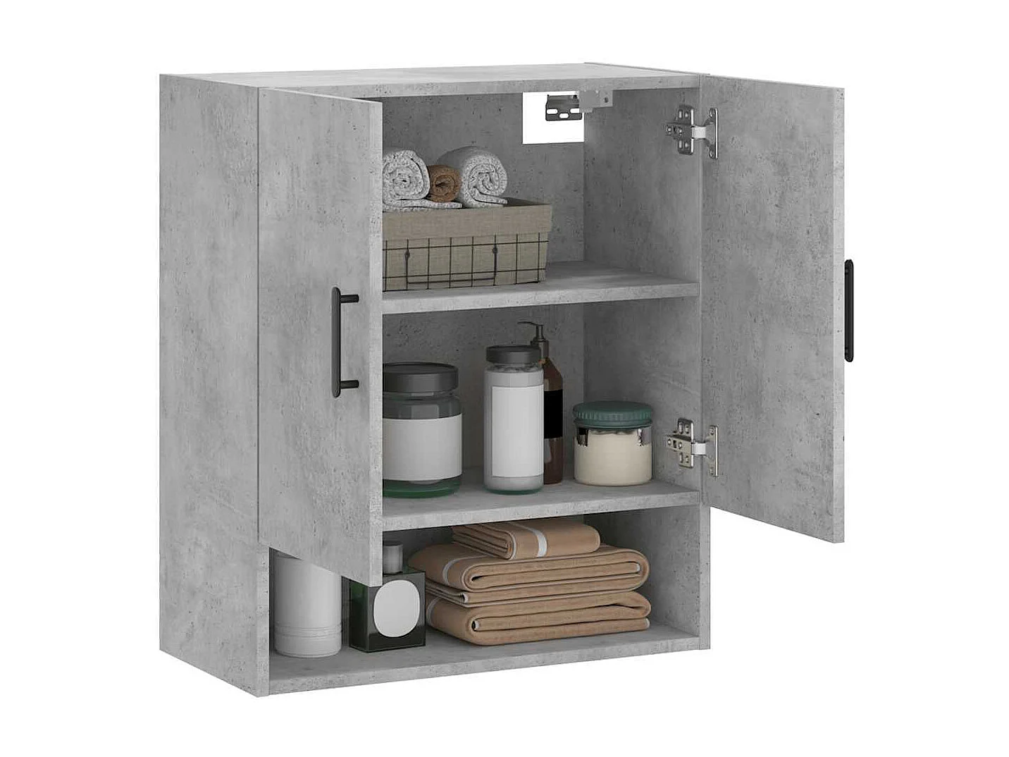 Armoire murale gris béton 60x31x70 cm bois d'ingénierie