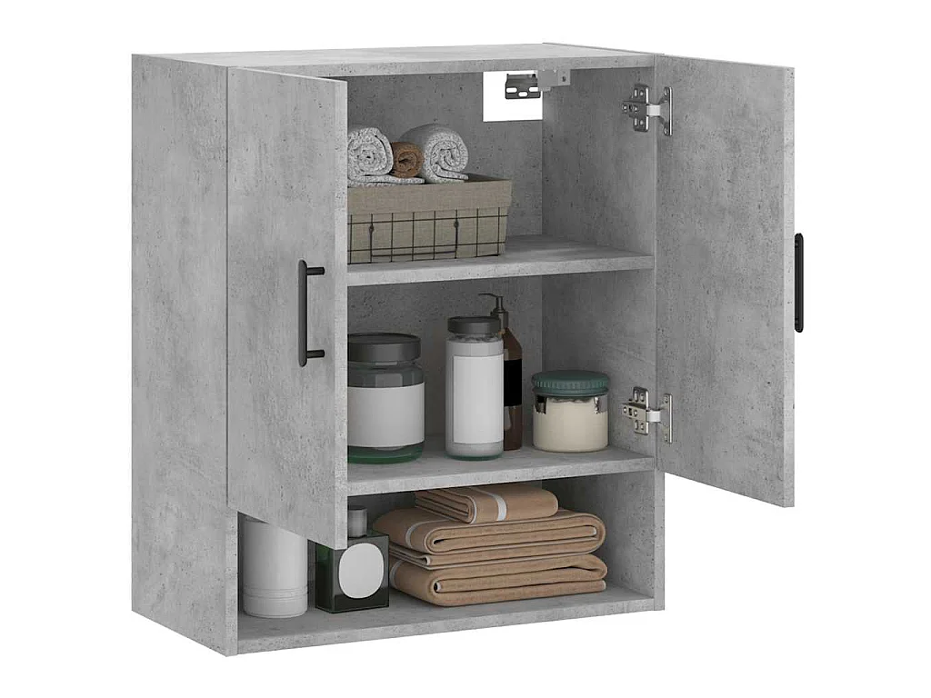 Wandschrank Betongrau 60x31x70 cm Holzwerkstoff